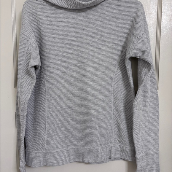 Gray Ribbed Cowl Neck - Picture 3 of 3